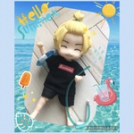 ねんどろいどどーる　服　プリントTシャツ　& 短パン　2枚セット　no.28