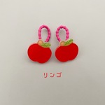 フルーツベビーヘアゴム2個セット　リンゴ