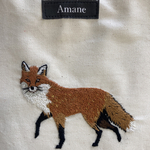 送料無料　おおきな刺繍バッグ　きつね　female Amane   刺繍