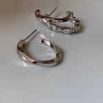 【在庫処分 限定セール￥399】韓国ファッション  シルバー大人可愛いピアス　 アクセサリー　-2199