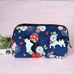 【新作】ワイヤーポーチ（L）猫と手毬と花