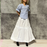 ジェニーちゃんのティアードスカート☆27㎝ドール服[白]