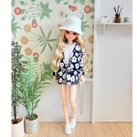 ネイビー　花柄　2点セット　ジャケット　ショートパンツ　ピュアニーモ　リカちゃん　コート　ワンピース