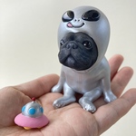 フレンチブルドッグ　ブリンドル　宇宙人　ペット【いつもそばにいてくれるフレブルのフィギュア】