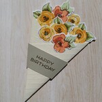 バラの花束のバースデーカード