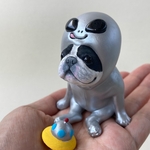 フレンチブルドッグ　パイド　宇宙人　ペット【いつもそばにいてくれるフレブルのフィギュア】