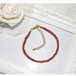 天然石　極小カーネリアン　シンプルブレスレット　アレルギー対応