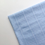 コットン/ジャガード ポルカドット＆ライン【ブルー】145×45 〈生地・布・布小物・ベビー服・子供服〉F37-1