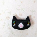 猫ブローチ＊赤
