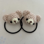 選べる2個☆クマくん☆ベージュorグレー★ヘアゴム