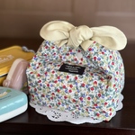 - ̗̀ 保冷保温  ̖́-  ＊丸いリボンのお弁当袋＊レトロベリー  ルビー×モーブ