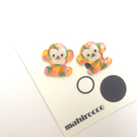 カラフルおさるピアス
