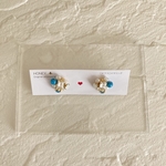 ターコイズビジューピアス