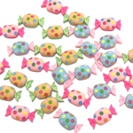 デコパーツ キャンディー カラフル 可愛い 3色各10個計30個セット 子供 キッズ ハンドメイド 手芸材料 pt-2122