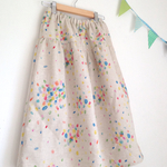 ＊pastel drops♪綿麻ティアードスカート(beige)＊