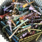 ガラスフュージング、ガラスナギットなどに☆ツイスト棒の端っこセット