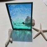レジンアートフレーム（海亀）　No95　レジン　ウォールアート　額　フレーム