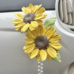 ※※オーダー品※※車に飾る向日葵🌻　車内フラワーインテリア(2輪咲き)