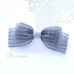 ✳︎summer gray✳︎大人可愛いリボンバレッタ