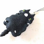 【再販】猫のモコちゃんストラップ*グレー