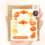 パンのミニレターセット（封筒付き一筆箋）