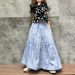 ティアードスカート☆27㎝ドール服[ブルー]