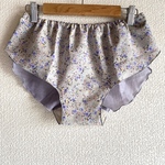 ふんどしパンツ 単品　立体裁縫　リラックスショーツ　ふんどしショーツ　綿麻　ラベンダー色　花柄