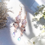 【本日21時再販】✧パープルのお花の甘めピアス/イヤリング✧