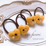 ひまわり カラー ハート キッズ ヘアゴム  - ̗̀ 🌻  ̖́-