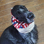 　♡リボンでアメリカン＆スター！♡中型犬用スヌード
