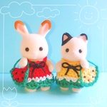 ＊スイカのワンピース＊シルバニアたっち赤ちゃんサイズ