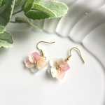 浴衣や着物にも☆紫陽花イロドリピアス(オーロラ)