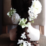 white&Green head dress:グリーンホワイトヘッドドレス