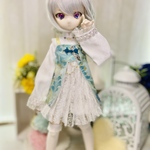 (水和柄)チャイナエプロンワンピ