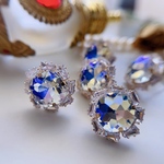 【在庫限り】2pcs)2905)インポートピアス)bijou round#np6
