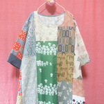 【ミナペルホネン】北欧パッチワーク ワンピース mix c