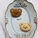 2枚入りかわいいくま　熊ちゃん　刺繍アイロンワッペンシールタイプ