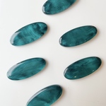◉LAST1点◉【6pcs blue green #ls】アクリルオーバルパーツ マーブル/オーバル/アクリル/軽素材/アクリル/透明感/ヘアアクセ/アレンジ/デコパーツ