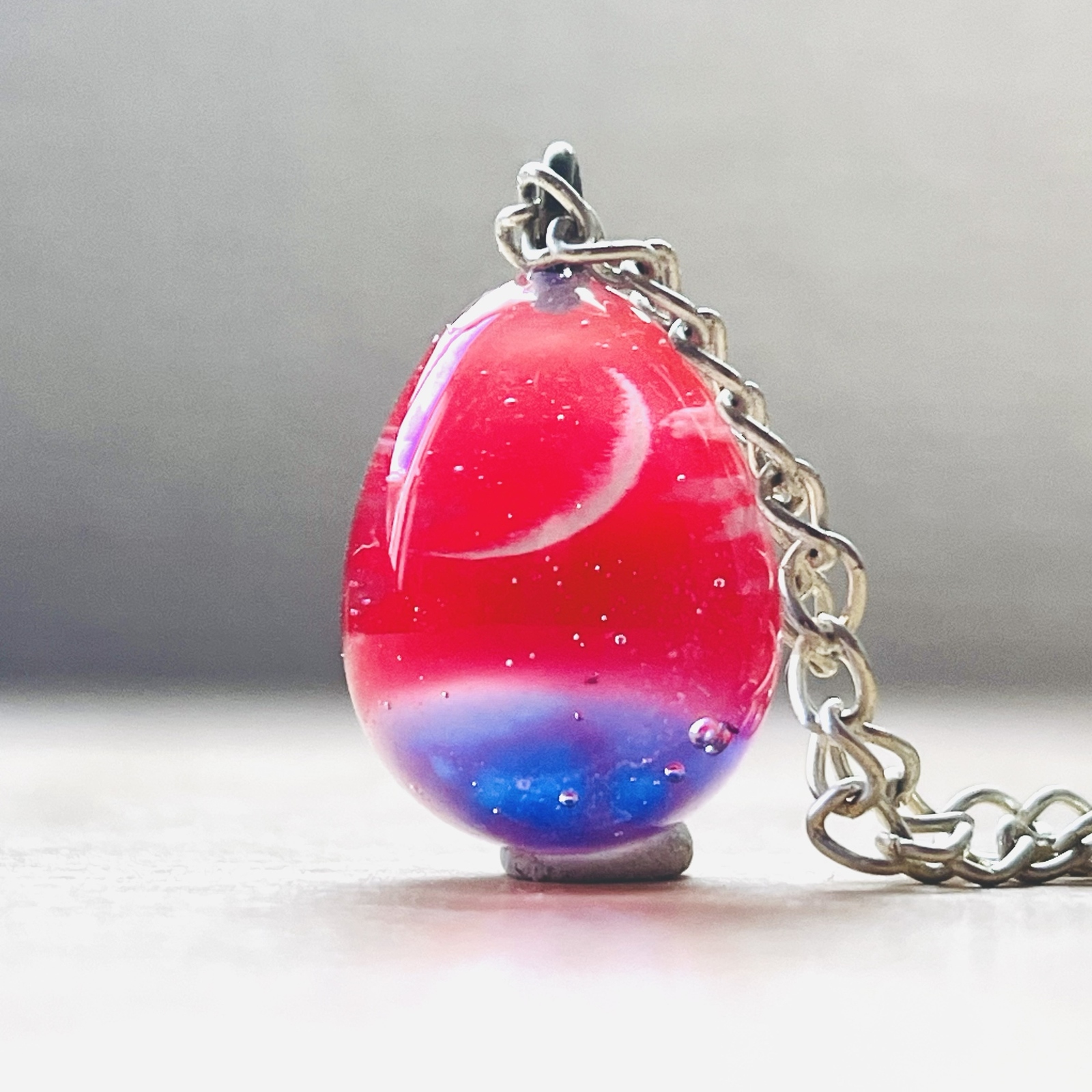 1248】レジンマトリカリアネックレスペンダントハンドメイド