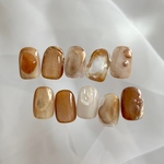 clear brown ニュアンスネイル