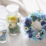 （y様オーダー品）紫陽花の夏リースと小瓶アレンジ2個