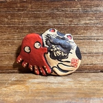 ブローチ「蛸すみ猫」