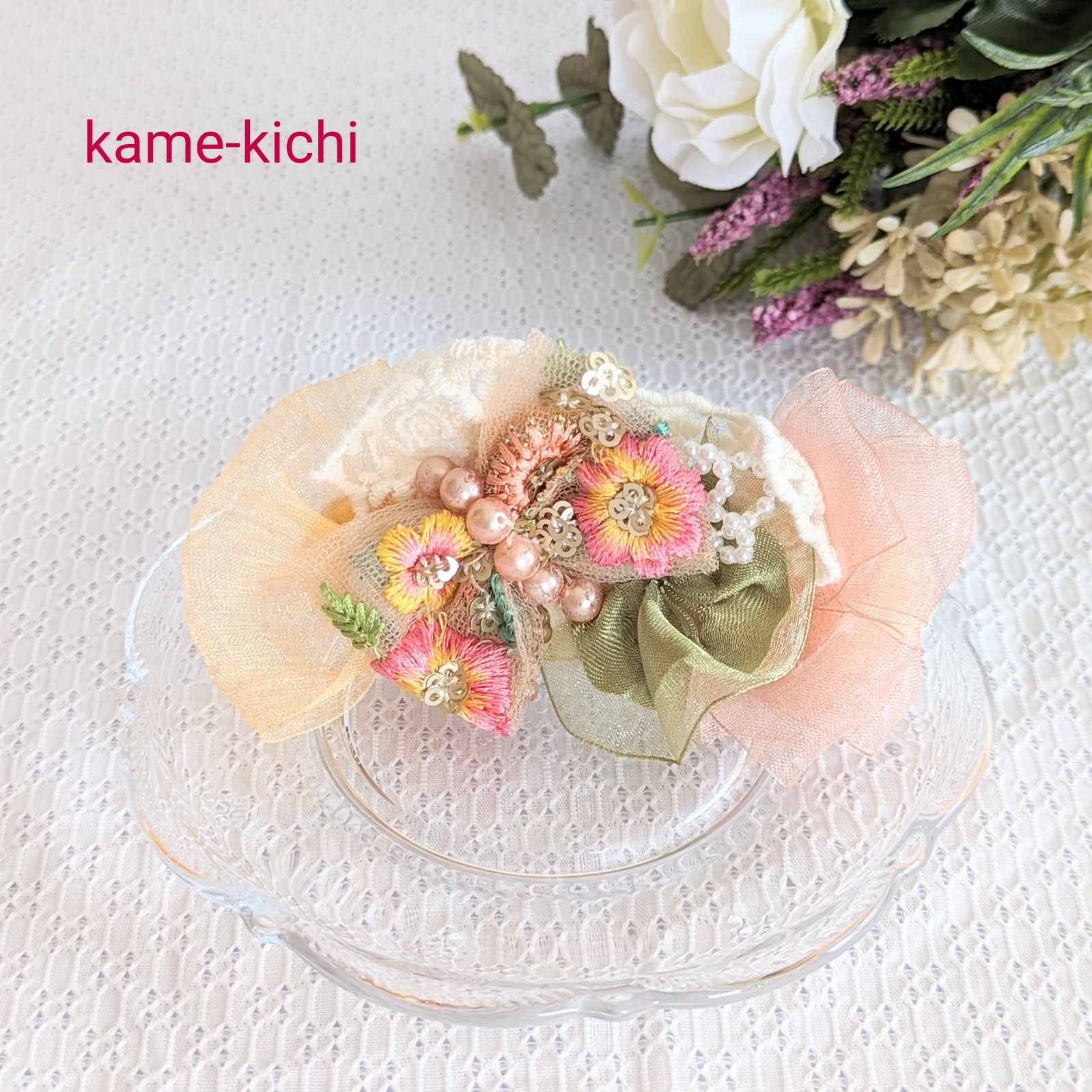 丸底バルーンバック♡北欧 Flower Ye トートバッグ