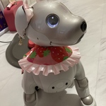  aiboちゃんのキュートベリーBIGラウンドWAVEスタイ　AI robot aibo's skirt おっきなストロベリー柄　 