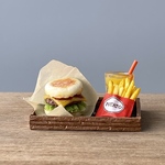 ミニチュア☆イングリッシュマフィンバーガーセット