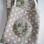 刺繍のミニバッグ（summer plants）