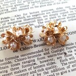 💛待望の再販！小花がカワイイ！フラワーチャーム※ゴールド：1セット4個入り