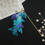 ≪再販≫熱帯魚の簪(青緑)