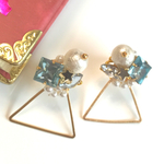 ビジュートライアングルピアス