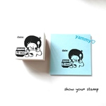 ✨️[苺好きのyummyスタンプ] ラバースタンプ しょうゆう スタンプ はんこ